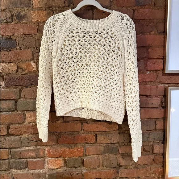 Z Supply Cream Knit Cassian Sweater size small - Picture 1 of 3